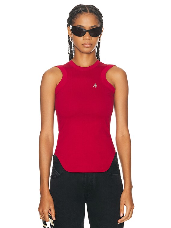 THE ATTICO Reese Tank Top in Vibrant Red | FWRD THE ATTICO Reese Tank Top in Vibrant Red | FWRD
