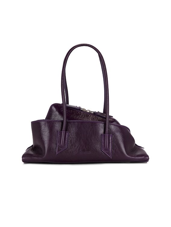 THE ATTICO La Passeggiata Small Top Handle Bag in Dark Violet | FWRD