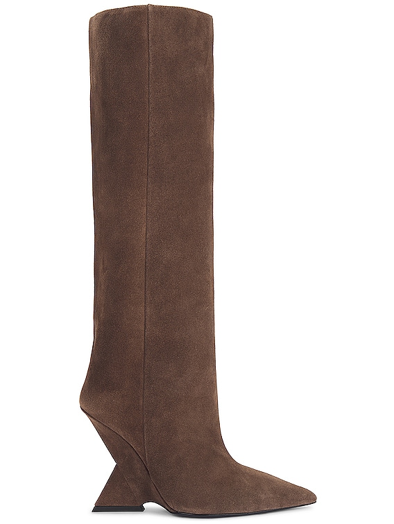 THE ATTICO Cheope Tube Boot in Dark Grey | FWRD