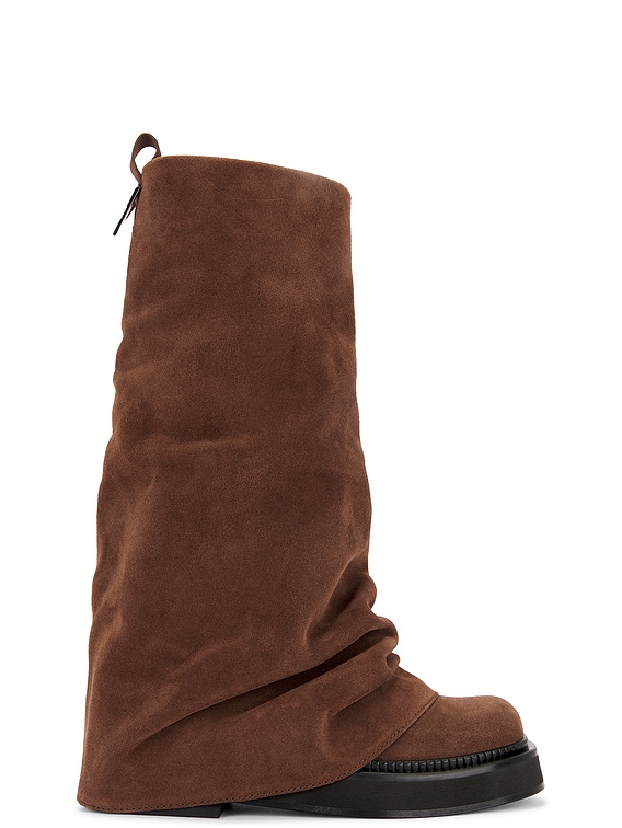 THE ATTICO Robin Combat Boot in Chocolate | FWRD