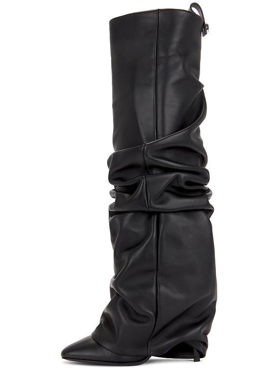 ブーツその他 The Attico Pull-On Black Boots With Square Toe THE ATTICO Rea Tube Boot in Black | FWRD