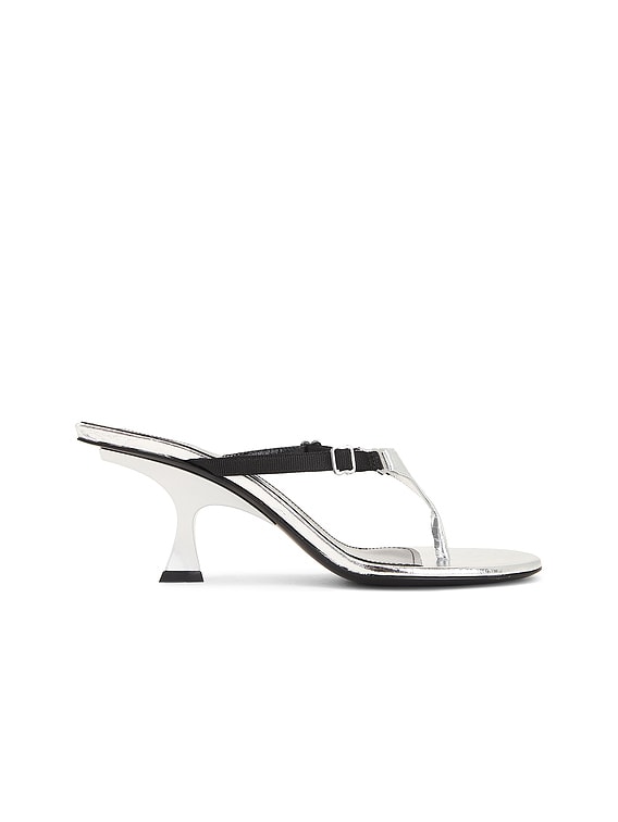 【The Attico】 Bes embellishedサテンミュール D'ACCORI Heat embellished ruched patent-leather mules | THE
