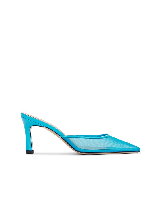 THE ATTICO Juno 75mm Mule in Bright Blue | FWRD