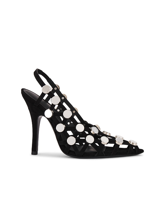 Grid Sling Back Pump