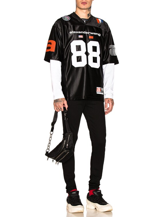 Alexander Wang High Shine Jersey Tee in Black | FWRD