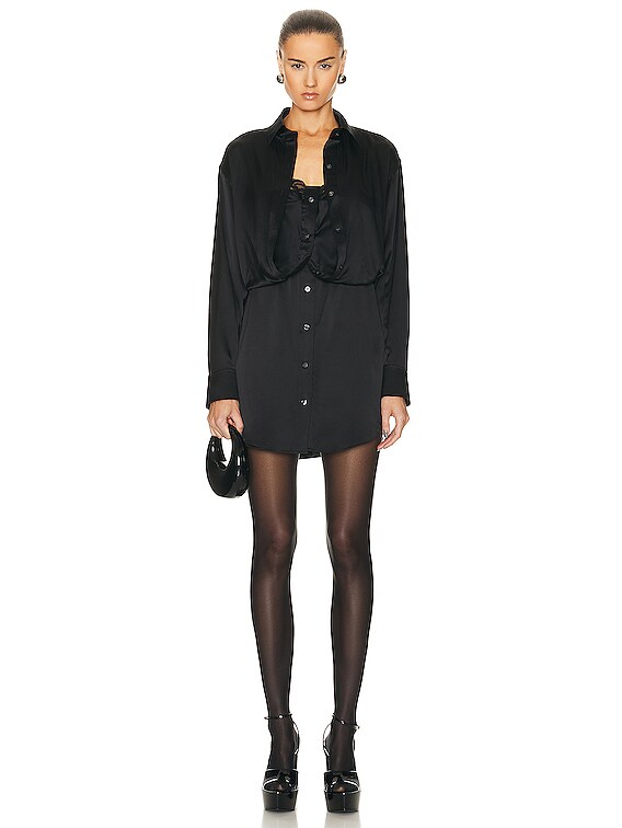 ワンピース ALEXANDER WANG Woman Dress Black 1WC4246704 001 T By Alexander Wang Ladies Black Crystal-Embellished Jersey