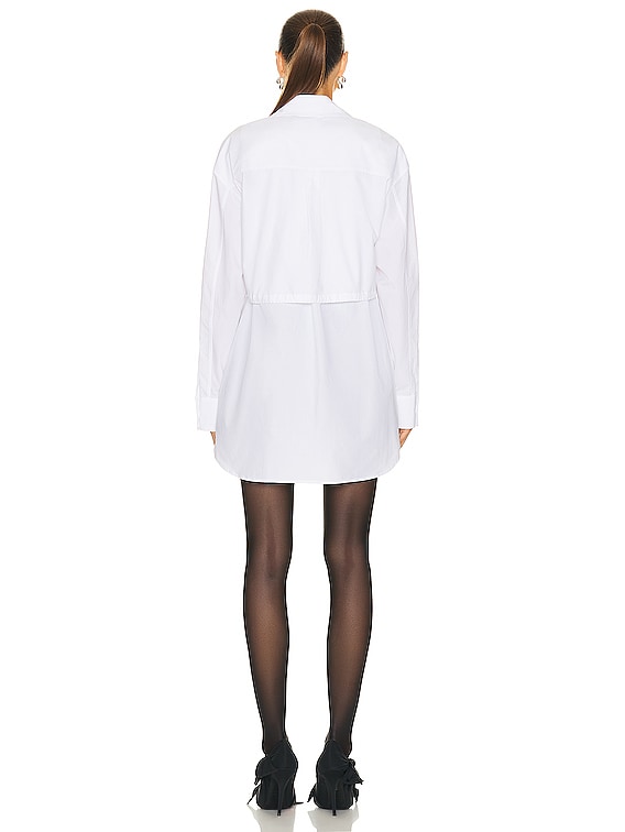 Alexander Wang Double Layered Shirt Dress in White | FWRD