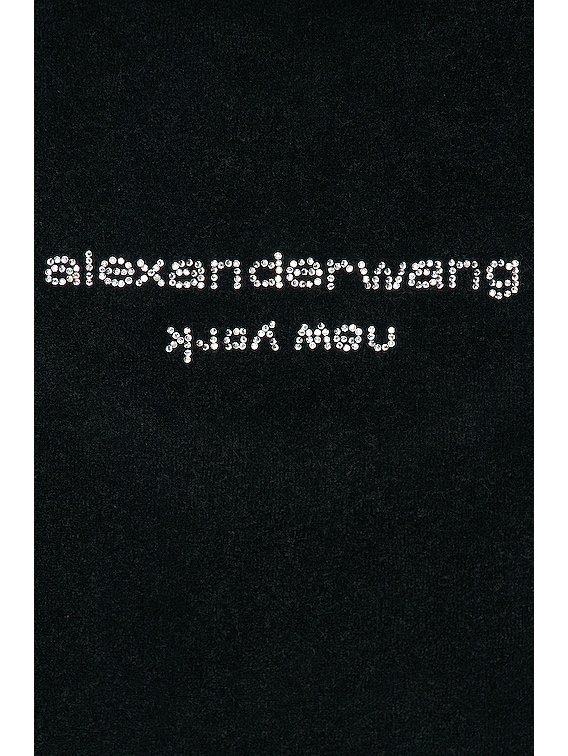 Alexander Wang Dragon Hotfix velour shirts - Black