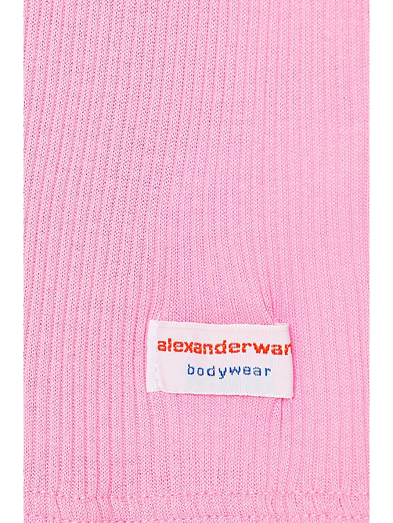 Alexander Wang Short Sleeve Crewneck Dress in Begonia Pink | FWRD