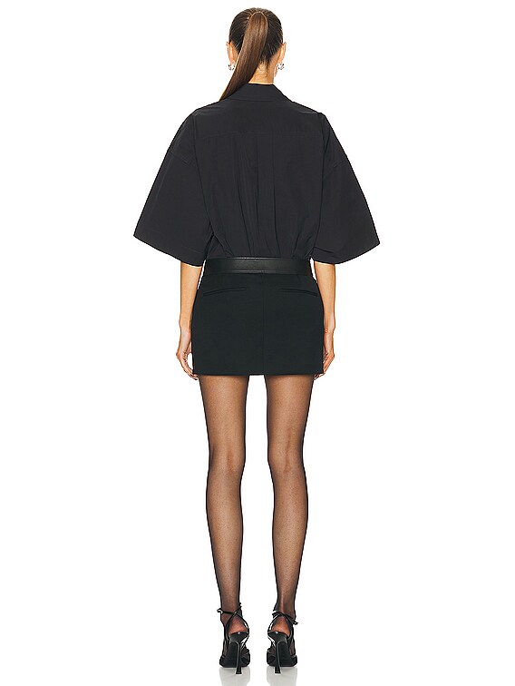 Alexander Wang Mini Shirt Dress in Black | FWRD