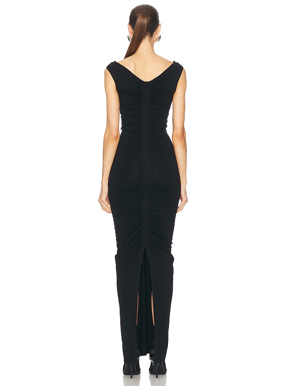 Alexander Wang Ruched Maxi Dress in Black | FWRD