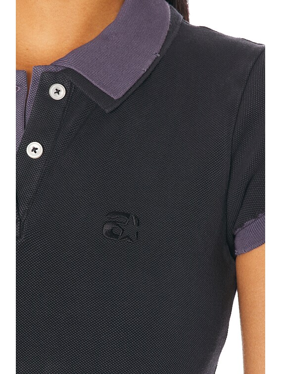 Layered Short Sleeve Polo Mini Dress