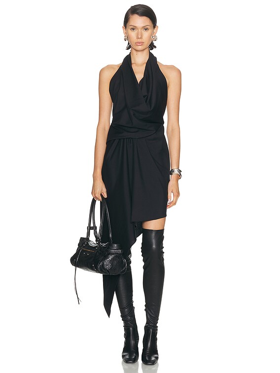 Alexander Wang Draped Halter Neck Dress in Black | FWRD