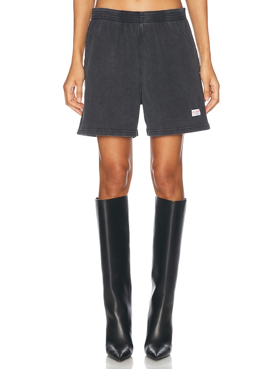 Alexander Wang Elastic Lounge Short in Washed Black | FWRD