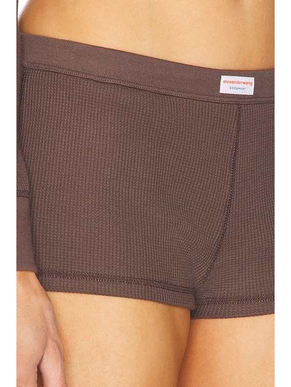 Alexander Wang Waffle Short in Chocolate Brown | FWRD