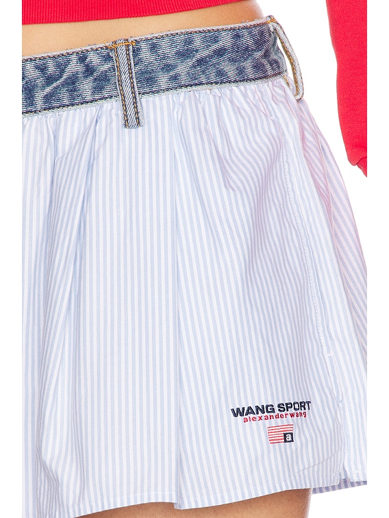 ショートパンツ Alexander Wang DENIM BAND OXFORD SHORT (4WC2254840 425) Short e bermuda Alexander Wang Denim Waistband Short
