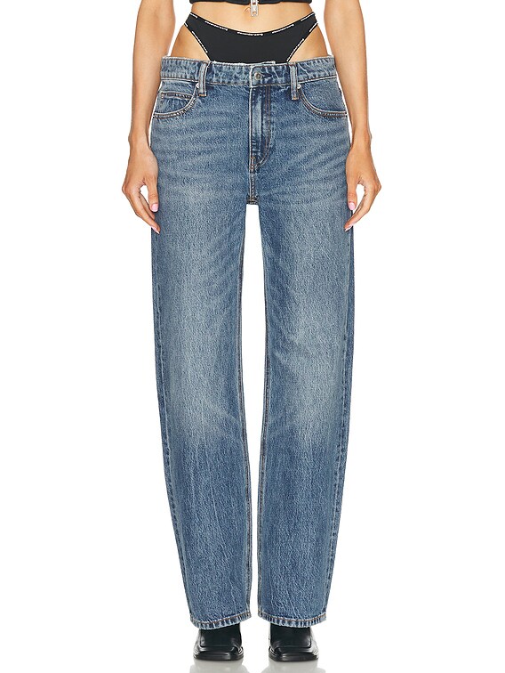 国内で当店のみ VINKID - Chaotic Letter Graphic Jeans VINKID Faux Reversed Chaotic Letter Graphic Jeans