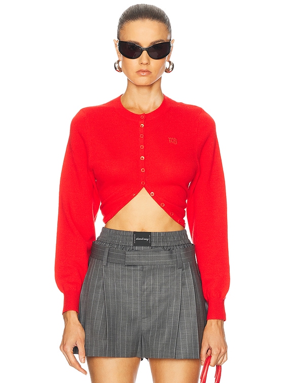 Split Hem Long Sleeve Cardigan