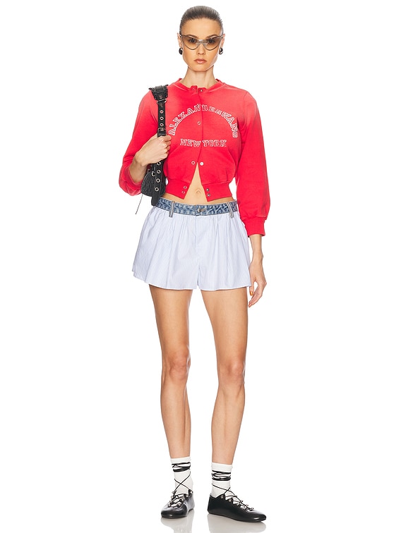 Alexander Wang Graphic Shrunken Cardigan in Sunfade Bombshell | FWRD
