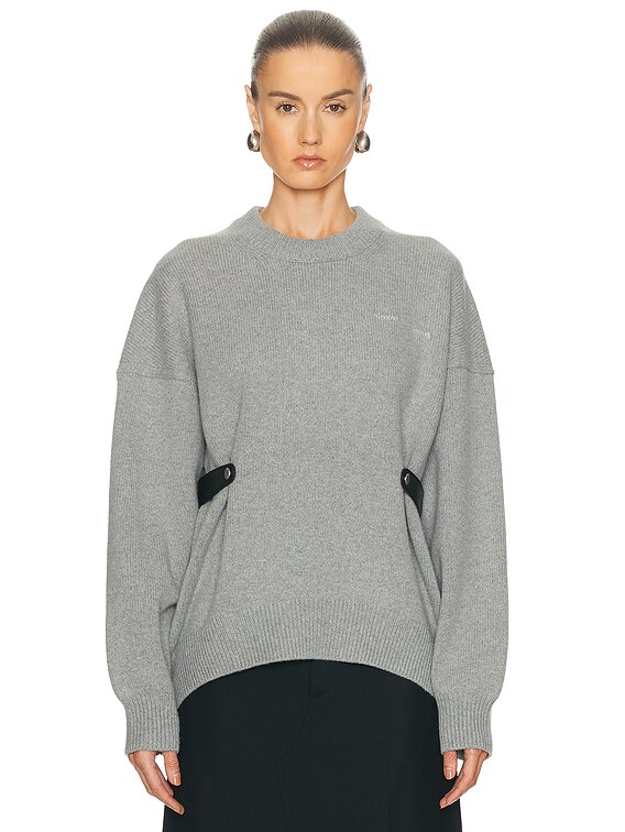 美品 23SS Alexander Wang クラシックトレーナー XS グレー Alexander Wang Crewneck Sweater in Heather Grey | FWRD