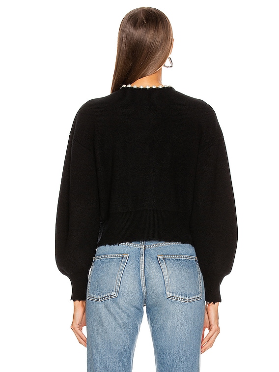 alexander wang pearl placket cardigan