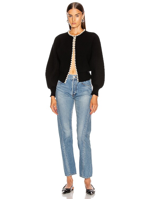 alexander wang pearl placket cardigan