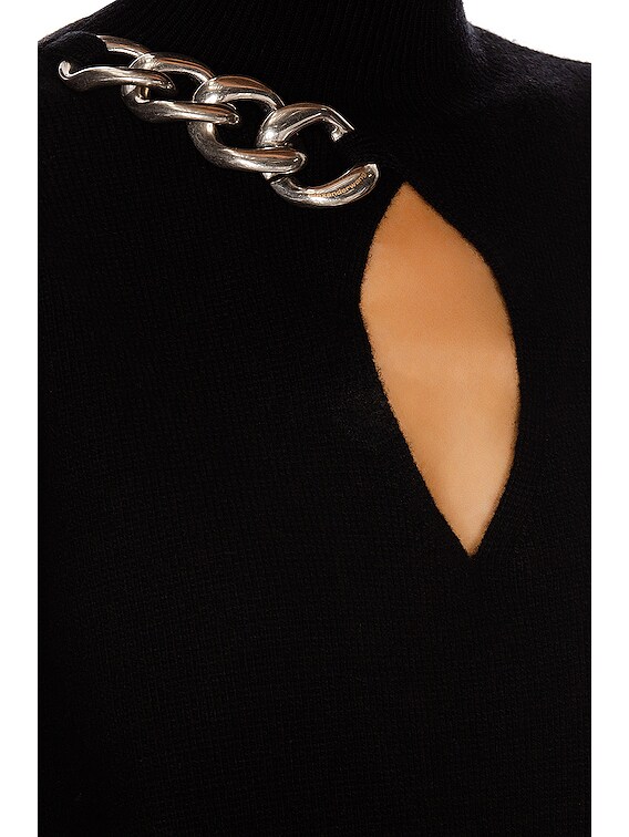 Alexander Wang Chain Link Turtleneck Sweater in Black | FWRD