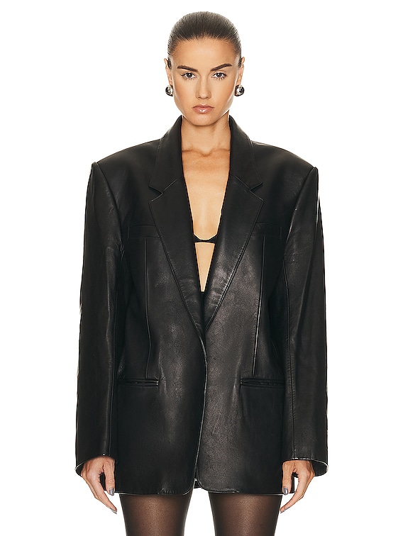 Alexander Wang Drapey Oversized Blazer in Black | FWRD