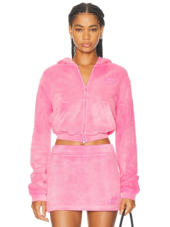 Alexander Wang Shrunken Zip-up Jacket in Washed Lotus | FWRD