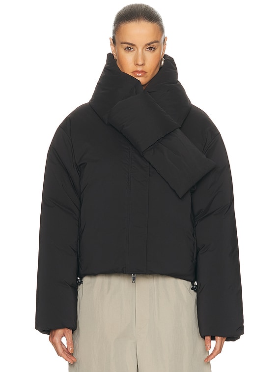 Alexander Wang Cropped Puffer Jacket in Black | FWRD