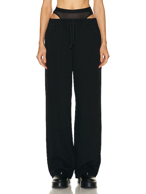 China Custom Logo Essential Knee-length Wide Leg Pants with Drawstrings for  Women factory and manufacturers