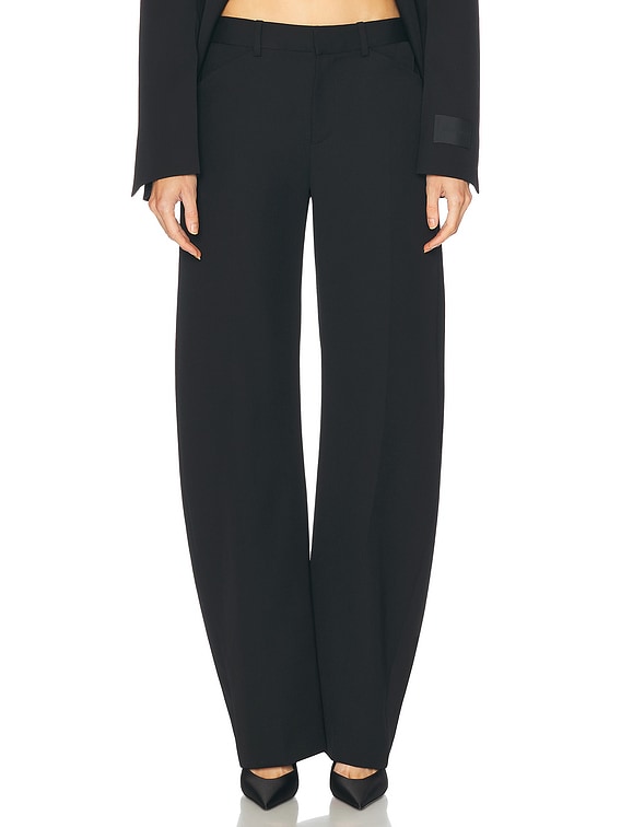 Mid Rise Wide Leg Trouser