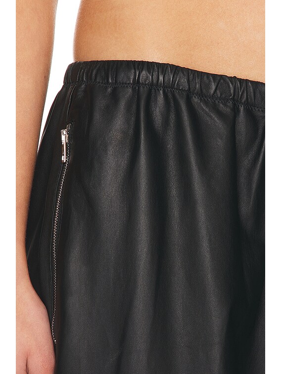 Alexander Wang Mid Rise Leather Track Pant in Black | FWRD