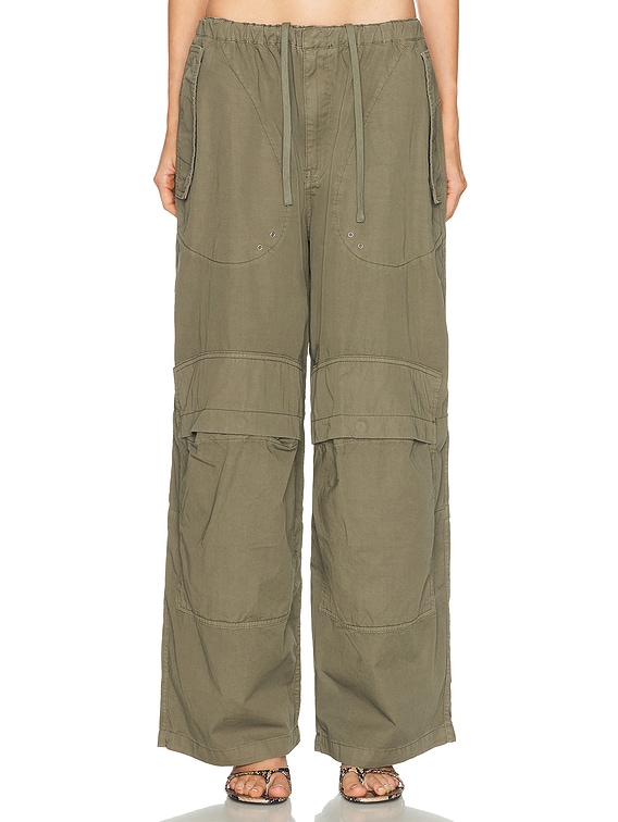 Alexander Wang Mid Rise Cargo Pant in Washed Army Green | FWRD