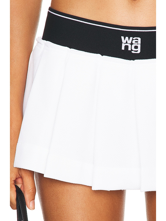 Alexander Wang Pleated Mini Skirt in White | FWRD