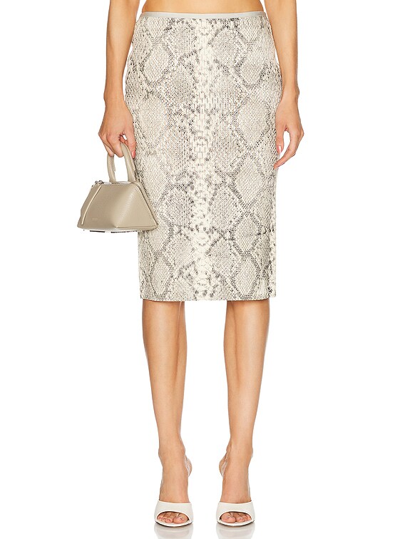 Alexander Wang Low Rise Midi Skirt in Black & White | FWRD
