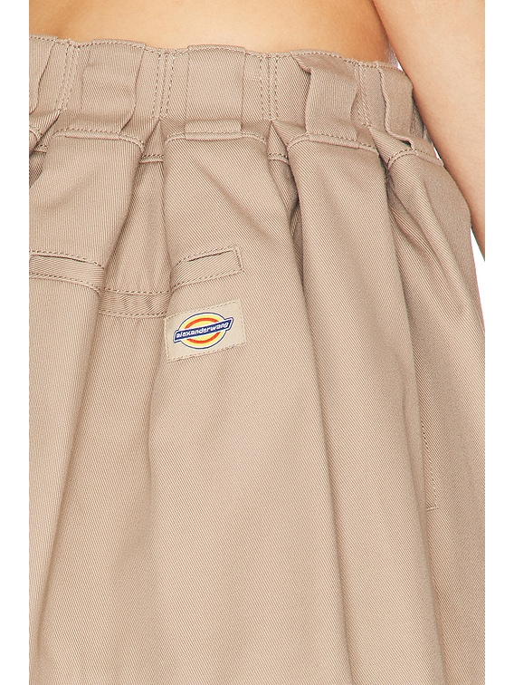 Alexander Wang Pleated Workwear Mini Skirt in Khaki | FWRD