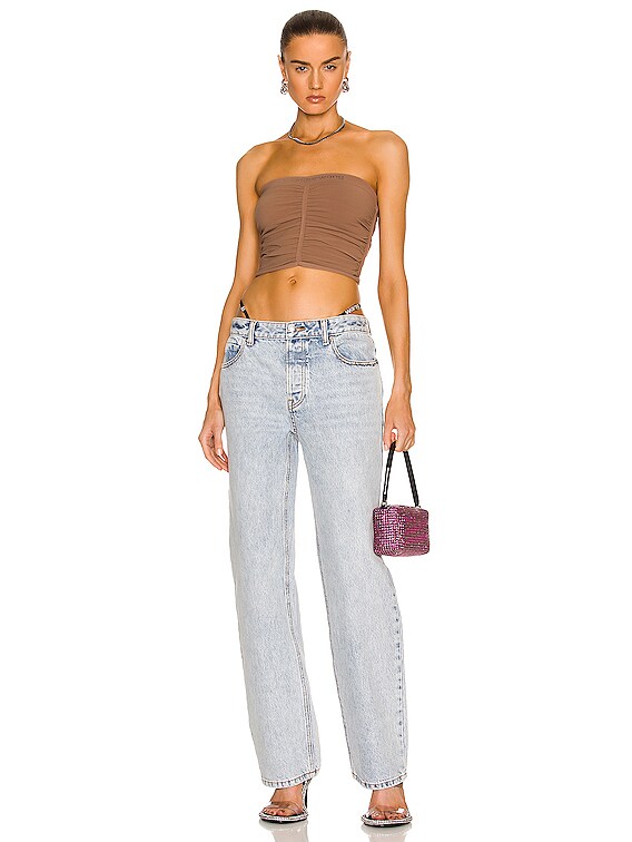 Alexander Wang Ruched Multilayer Cropped Top