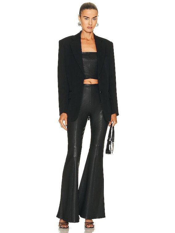 Alexander Wang Leather Bodycon Tube Top in Black | FWRD
