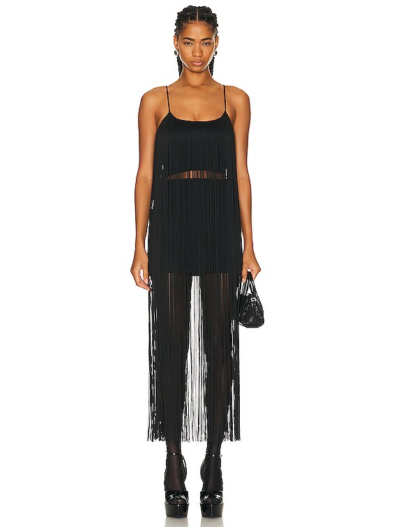 Alexander Wang Fringe Tank Top in Black | FWRD