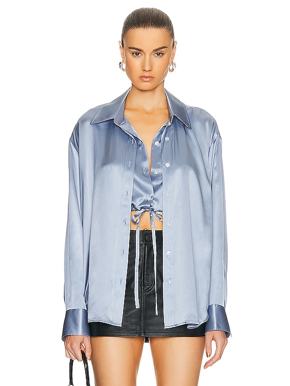 Alexander Wang Double Layered Top in Dark Iris | FWRD