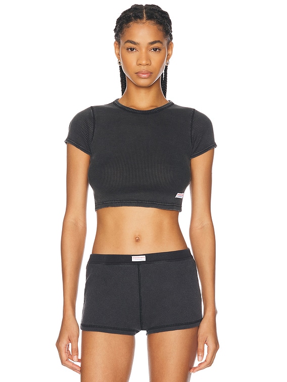 Cropped Short Sleeve Tee