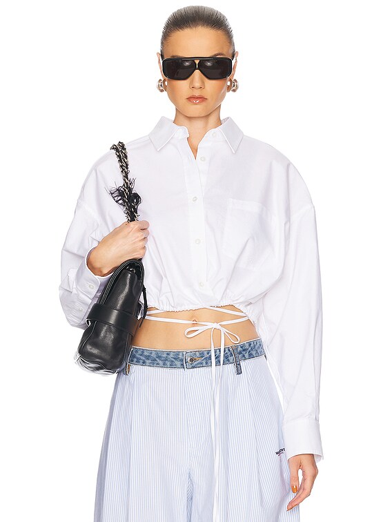 Alexander Wang Wrap Shirt in White | FWRD
