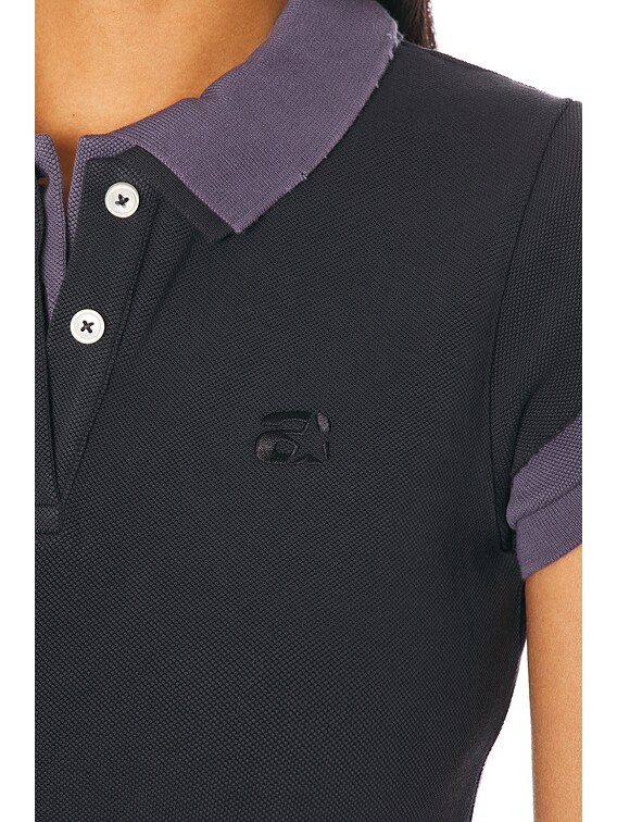 Layered Shrunken Polo Top
