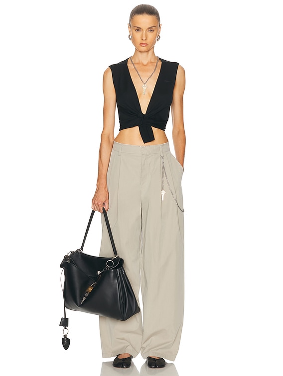 Alexander Wang Sleeveless Deep V-neck Top in Black | FWRD