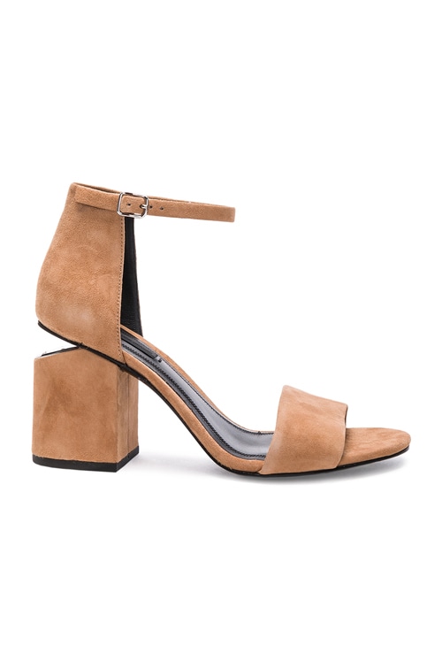 Alexander Wang Abby Suede Heels in Clay FWRD