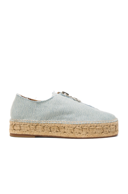 Alexander Wang Denim Devon Espadrilles in Light Indigo FWRD