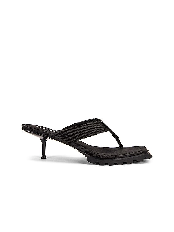 Alexander Wang Jessie Lug Sport thong Sandal in Black FWRD