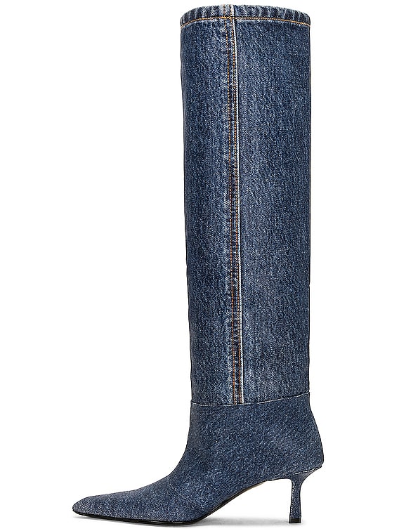 Alexander Wang Viola Slouch Boot in Dark Indigo FWRD