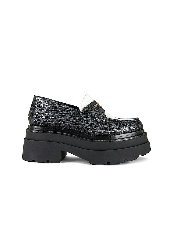 Alexander Wang Carter Platform Loafer - Black & White | FWRD